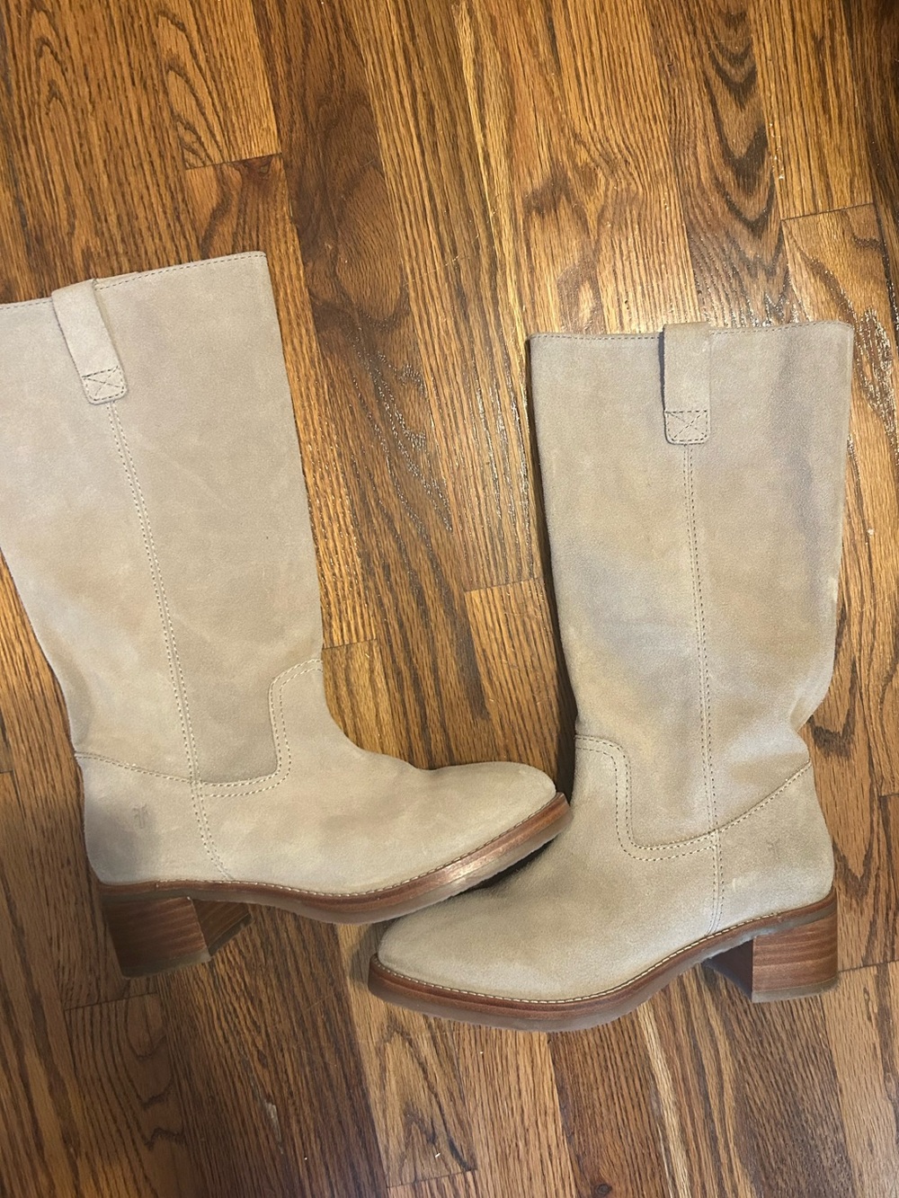 Frye Taupe Suede Boots